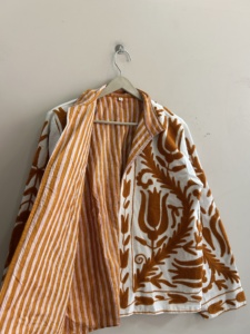 Cotton O-Neck Jacket <b>For</b> <b>Women</b> Handmade Embroidered <b>Coat</b> Boho Jacket Gift <b>For</b> Her - Product Image 5