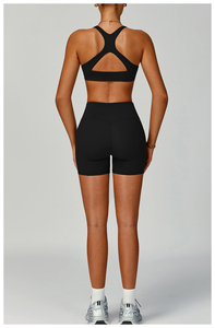 Conjunto de Yoga sin Costuras de Alto Impacto para Mujer, Bra Deportivo y Leggings o Shorts, Ropa de Gimnasio, Conjunto Deportivo a Juego, Fabricación Personalizada - Product Image 4