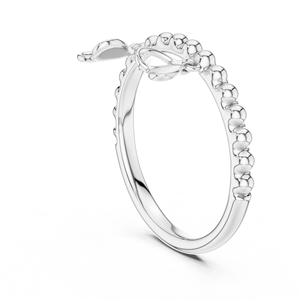Anillo de Diamantes Cultivados en Laboratorio con Corte Brillante para Mujer, Chapado en Oro Blanco de 18 Quilates con Rodio, Regalo para Compromiso, Fiesta o San Valentín - Product Image 2