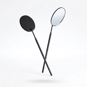 Miroir ovale pour cils, outil d'inspection des cils, miroir plat mat nude pour artistes en extensions de cils, réflexion claire, miroir d'inspection de la symétrie, poignée antidérapante - Product Image 2