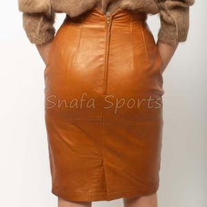 Jupes en cuir véritable 100% cuir de haute qualité pour femmes avec boucle, idéales pour les soirées, à prix abordable, OEM - Product Image 2