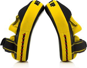 Custom Micro Boxing Focus Mitts Leather Curved Target <b>Pads</b> for Training & Sparring MMA Muay Thai kicboxing - Product Image 3