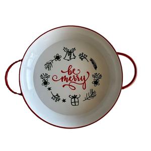 Be Cherry Christmas Tray High Enamel Trays <b>for</b> Holiday Parties Decoration Hot Selling Metal <b>Cookies</b> Platter Elegant Tray by TCD - Product Image 1
