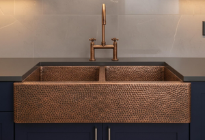 Évier de cuisine moderne de luxe en cuivre, fait main, à cuve unique profonde, à encastrer sous plan, pour cuisines et hôtels - Product Image 4