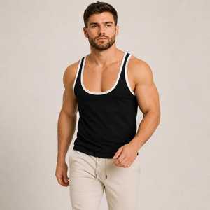 Men's Sports Fitness Training <b>Singlet</b> Custom Printed Workout Tank Top Premium Sleeveless <b>Running</b> Tank Shirt - Product Image 4