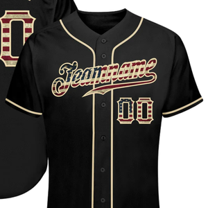 Black Baseball Jersey for Men Button Down Team Uniform Breathable Lightweight <b>Athletic</b> Tournament Sports Apparel Shirt - Product Image 2