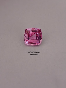 Zafiro rosa cultivado en laboratorio de alta calidad, piedra preciosa suelta, corte esmeralda, claridad brillante, piedra facetada para la fabricación de joyas. - Product Image 3