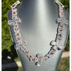 Chaîne cubaine en argent sterling 18 mm VVS Moissanite, style hip-hop glacé, unisexe, collier Miami Cuban, best-seller - Product Image 4