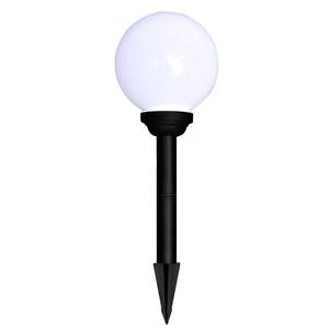 Set of 8 White Shiny <b>Ball</b> Garden Path Lights Tough Plastic Black Tube Elegant <b>Ball</b> <b>Lamp</b> Series - Product Image 5