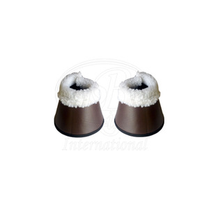 Bell Boots <b>Synthetic</b> <b>Leather</b> with Neoprene Fluffy Wool Collar Velcro Fastening Large Pair - Product Image 1