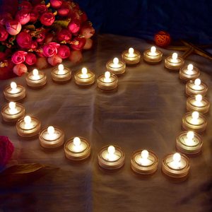 Wholesale High Quality Electric Submersible LED Candle Fish Tank <b>Lights</b> Garden <b>Pond</b> Decorative Tea <b>Light</b> Candles Fabric - Product Image 3