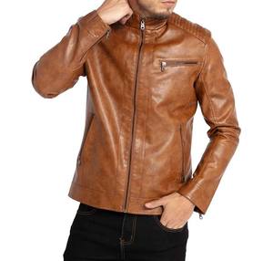 Chaqueta de cuero de diseño personalizado para hombre, producto superventas, chaqueta de cuero de primera calidad, las mejores chaquetas de cuero ajustadas para hombre para el invierno. - Product Image 4