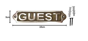 Vintage Metal Guest <b>Door</b> Sign <b>Plate</b> Antique Wall Mounted Guest Room <b>Name</b> Plaque Decorative For Home Hotel Office Home Room Sign - Product Image 3