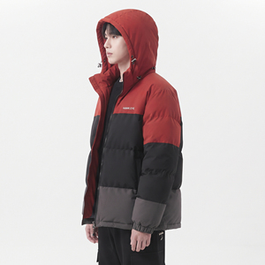 Blouson matelassé à capuche pour homme Hawk Eye, color-block, épais, coupe-vent, décontracté, fermeture éclair - Product Image 6