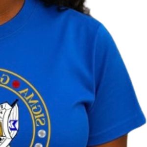 Camiseta Sigma Gamma Rho para mujer, camiseta gráfica personalizada de la organización griega, camiseta informal de manga corta con cuello redondo, ropa informal de algodón para mujer - Product Image 3