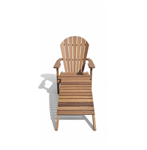 Silla Adirondack de Madera para Exteriores, Muebles de Patio, Respaldo en Forma de Escalera, Patas Cónicas, Diseño Rústico Duradero, Silla de Playa No Plegable - Product Image 1