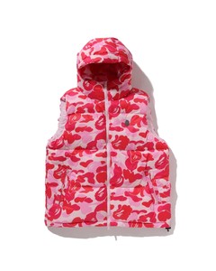 Unisex Camouflage Hooded <b>Long</b> <b>Sleeve</b> Puffer <b>Vest</b> Polyester/Cotton Waterproof Windproof Casual Winter Wear Regular Fit Printed - Product Image 3