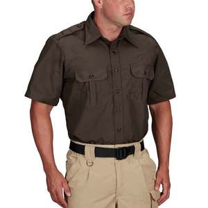 Factory OEM Men's Customized Short-Sleeve Polyester Twill Work <b>Shirt</b> with Digital Printing & Embroidery Options - Product Image 6