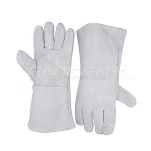 Gants de soudure en cuir de haute qualité, protection forte contre l'abrasion, gants de sécurité, logo personnalisé, gants de construction industrielle - Product Image 6