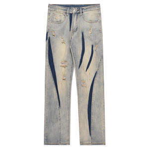 Jeans de mujer personalizados, vaqueros rasgados, de mezclilla, de diseñador, al por mayor, con efecto desgastado intenso, elegantes para mujer - Product Image 1