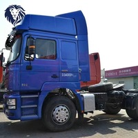 Camion tracteur d'occasion Shacman 4x2 à transmission automatique, boîte de vitesses Weichai FAST, suspension pneumatique gauche - 351-450 CV, diesel Euro 5, conteneur