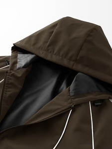 Chaqueta Cortavientos Ligera con Capucha, Unisex, Nueva Moda, con Rayas Reflectantes, Cierre Impermeable, Estilo Deportivo para Ciclismo al Aire Libre - Product Image 3