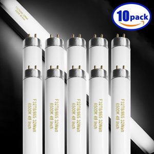 Confezione da 10 Lampadine Fluorescenti F32T8/865 da 32 Watt, 48 Pollici, 6500K, Luce Diurna Bifasica, 4 Piedi, 2800 Lumen, Attacco G13 Medio - Product Image 2