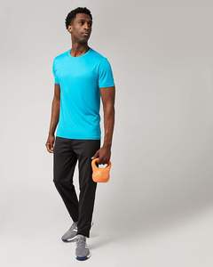 T-shirt Classique Confort Polystar pour Homme 180g Léger Respirant Séchage Rapide Uni Manches Courtes Décontracté Sport Entraînement Mode - Product Image 2