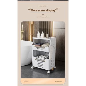 Cesto della biancheria appeso a parete con puleggia pieghevole vestiti sporchi di stoccaggio per uso bagno - Product Image 4