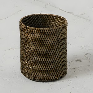 Organizador de escritorio de ratán, estuche para lápices bonito para niñas, portalápices hecho a mano de calidad superior. - Product Image 1