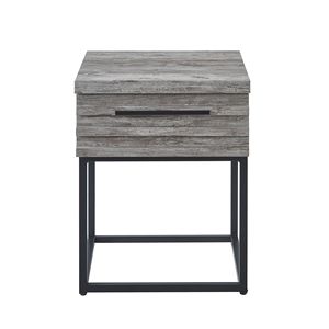 Tavolino Contemporaneo Grigio Celeste con Vano Portaoggetti, Arredamento per Soggiorno - Product Image 4