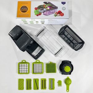 Set di 14 Pezzi per Tagliare Verdure, Affettatrice Rettangolare Multifunzionale Durevole ed Efficiente per Cucina e Preparazione Pasti - Product Image 2