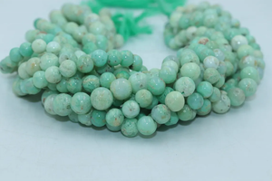 Cuentas de Crisoprasa Verde Natural, Redondas y Lisas, de 7-8 mm, Piedras Preciosas Sueltas, Hilo de 13 Pulgadas, Peso Personalizable para la Fabricación de Joyas - Product Image 4