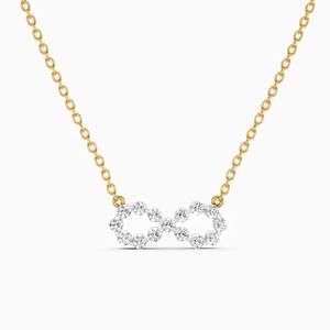 Colgante Infinity Glow con diamante cultivado en laboratorio de 0.76 quilates en oro amarillo, blanco y rosa de 9 quilates - Product Image 3