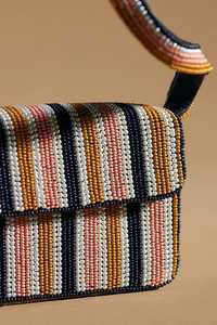Bolso de Hombro Staud de Lujo, Moderno, Duradero y Ligero, con Rayas y Cuentas, Bordado con Cuentas, Diseño Único Hecho a Mano para la Noche - Product Image 3