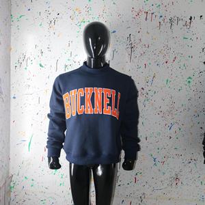 Sudadera BUCKNELL BLUE con cuello alto, 100% NARANJA, con apliques bordados, cuello ancho, hilos finos - Product Image 6