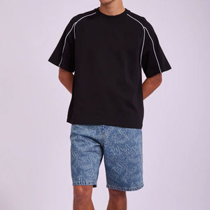 T-shirt en coton à col en V, coupe classique, ourlet incurvé, personnalisable avec logo imprimé, couleur unie, vierge, écologique et respirant, modèle 2026 - Product Image 3