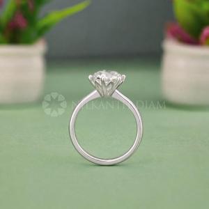 Elegant Design Round Cut <b>Fine</b> Diamond Jewelry Lab Created Diamond <b>Ring</b> in White Gold Diamond <b>Ring</b> for Women's - Product Image 3