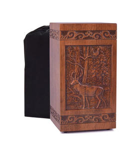 Urnes funéraires décoratives en bois naturel faites à la main de style américain moderne pour adultes, pour hommes et femmes, à bas prix - Product Image 1