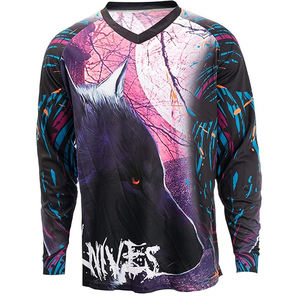 Jersey de Motocross/Bicicleta de Montaña OEM, Manga Larga, Transpirable, de Secado Rápido, Poliéster/Nailon, Unisex, Diseño Personalizado - Product Image 1