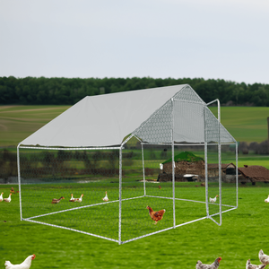 กรงไก่กลางแจ้ง XPT033 พื้นที่กว้างขวาง 10*6*6 ฟุต  กรงสัตว์โลหะ - Product Image 5