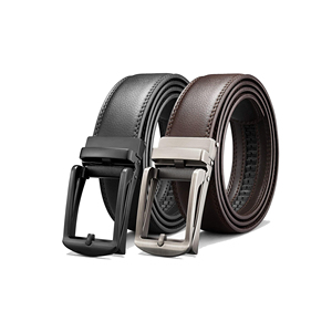 Cinturón de Cuero Negro para Hombre con Hebilla Grabada con Logotipo Personalizado, Diseñado para un Estilo Casual Resistente, Uso Diario y Atuendos Clásicos - Product Image 2