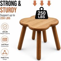 Tabouret marchepied en bois d'acacia massif avec trou pour la main, petit repose-pieds, chaise pour adultes et enfants, cuisine, salle de bain, vente en gros