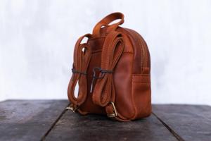 Mini Mochila de Cuero Genuino con Logotipo Personalizado Premium, Bolsos y Maletas Pequeños para Mujer, Otras Mochilas para Damas LSBP-0060 - Product Image 5