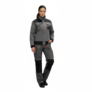 Ensemble de veste de travail et pantalon cargo respirant personnalisé, en polyester, coton et tissu Oxford, certifié EN CE, vêtements de travail unisexes - Product Image 3