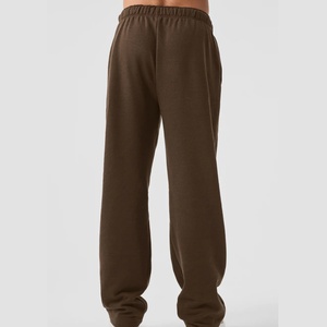 Pantalon évasé unisexe OEM ample en molleton de coton épais de haute qualité avec patchwork, coupe droite, personnalisable - Product Image 6