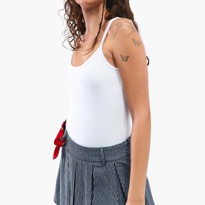 Mono sin mangas transpirable con cuello redondo para mujer, sexy, estilo body, hombros descubiertos, ropa de calle, top de cuerpo, venta al por mayor personalizada - Product Image 3