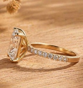 Anillo de Compromiso con Diamante Cultivado en Laboratorio, Corte Asscher y Redondo, Oro Sólido de 10K, 14K, 18K, Diseño de Joyería Fina, Certificado IGI, Color DEF VVS - Product Image 4