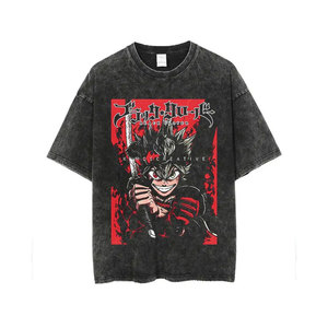 Camiseta de Hombre con Estampado Urbano, Lavado Ácido, Estilo Clásico, Cómoda y con Estilo, de Algodón - Product Image 1