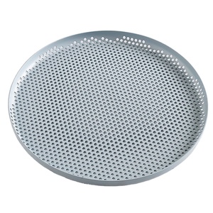 Plateau de service élégant en fer pour cuisine hôtel restaurant couleur grise design moderne plateaux ronds Fournitures pour restaurants et hôtels - Product Image 1